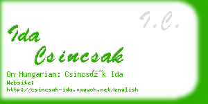 ida csincsak business card